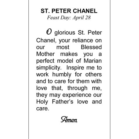 prayer of st peter Chanel